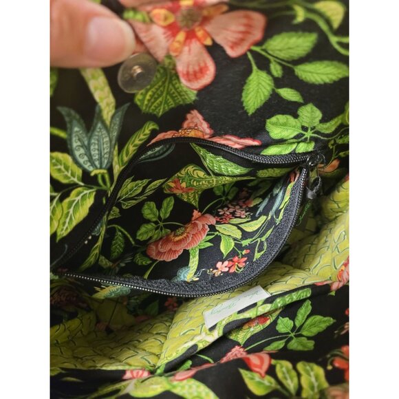 Vera Bradley Floral Quilted Tote Bag Inner Pocket Button Closure Cottage core - Picture 5 of 7
